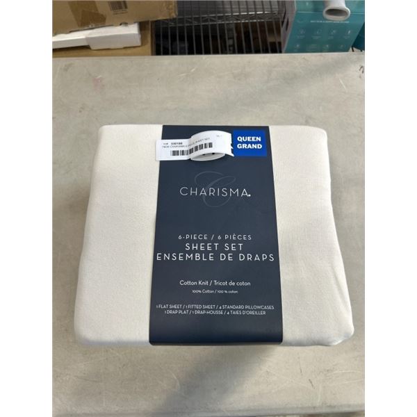NEW CHARISMA 6-PIECE SHEET SET. QUEEN SIZE