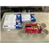 Image 1 : 8 ROLLS SCOTCH SHIPPING TAPE AND 2 BOXES LARGE NITRILE GLOVES