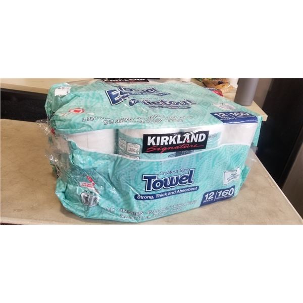 11 ROLLS KIRKLAND CREATE-A-SIZE PAPER TOWELS