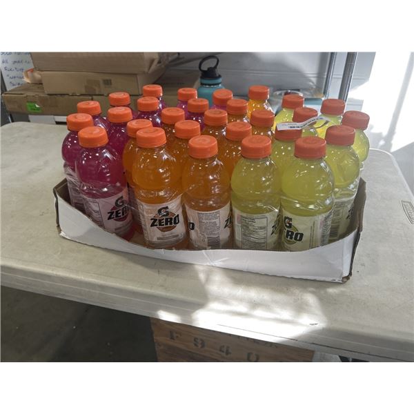 28 BOTTLES GATORADE G ZERO VARIETY PACK. 591 ML PER BOTTLES