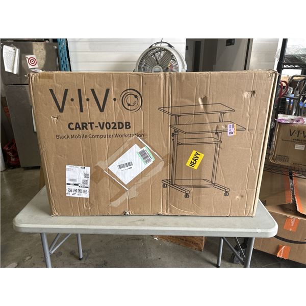 VIVO BLACK MOBILE COMPUTER WORKSTATION