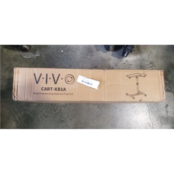 VIVO BLACK FREESTANDING KEYBOARD TRAY CART