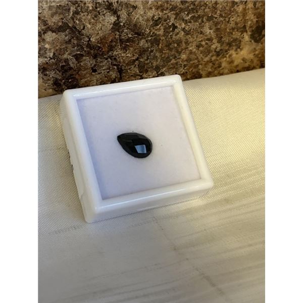 NEW 3.0CT NATURAL BLACK ONYX, UNTREATED, PEAR CUT - RETAIL $250