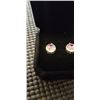 Image 2 : NEW S925 1.0CT EACH LAB-CREATED PINK SAPPHIRE HALO STUD EARRIGS, MOUNTED IN 925 STERLING SILVER W/ W