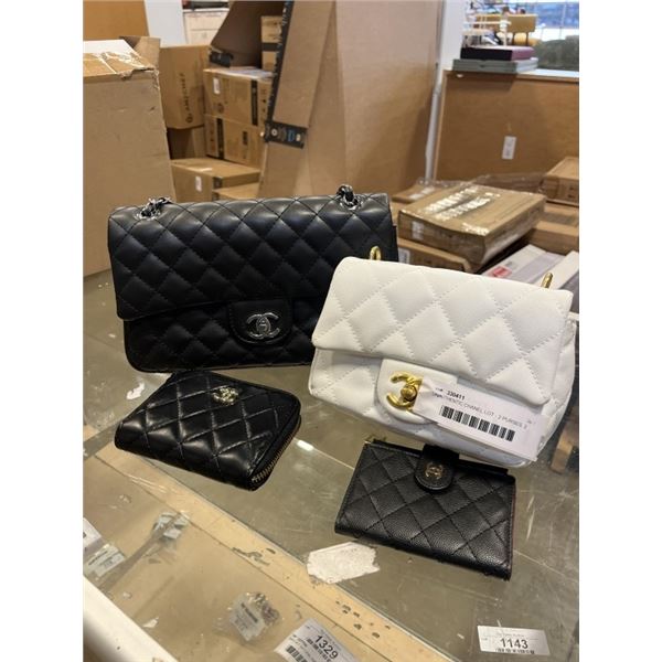 UNAUTHENTIC CHANEL LOT - 2 PURSES, 2 WALLETS
