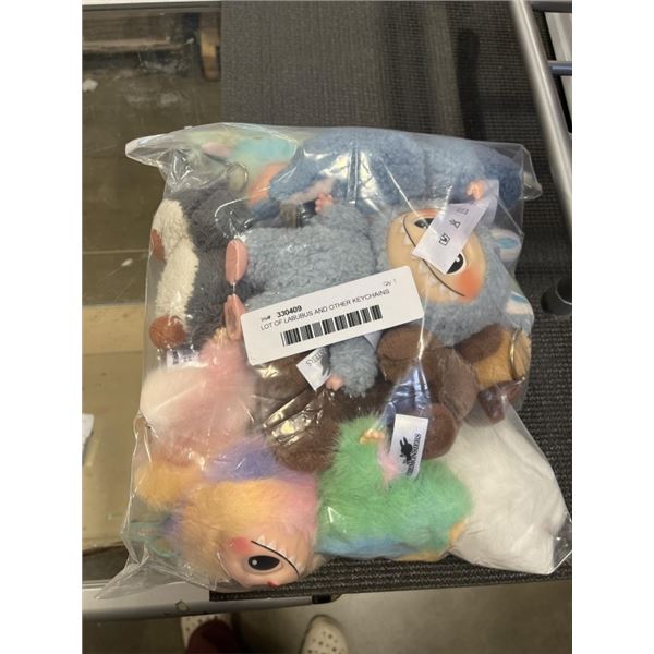LOT OF LABUBUS AND OTHER KEYCHAINS
