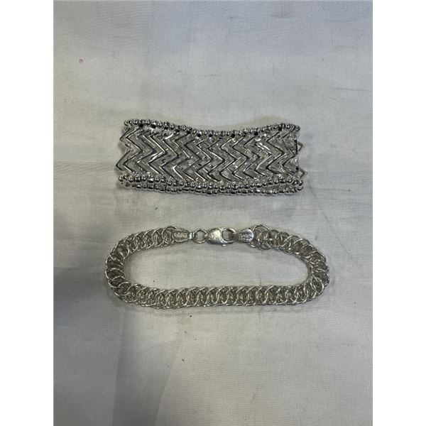 2 STERLING SILVER BRACELETS
