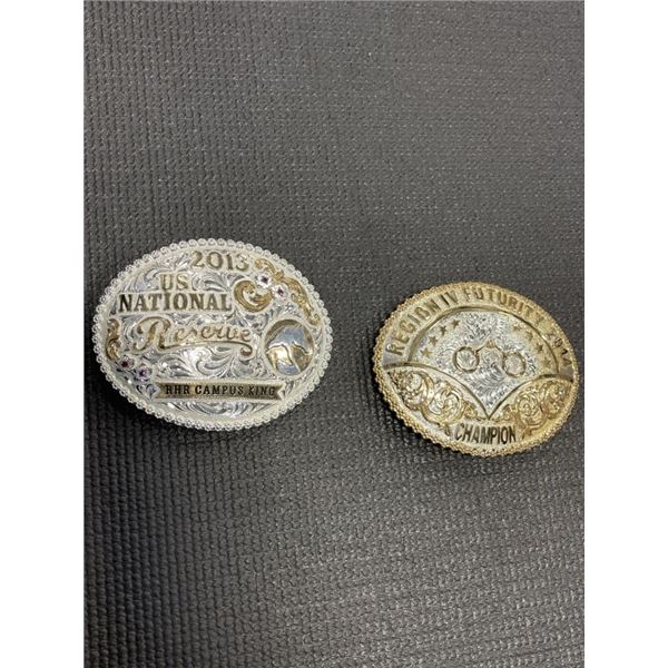 2 LARGE BELT BUCKLES