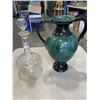 Image 1 : BLUEMOUNTAIN POTTERY JUG AND GLASS DECANTER