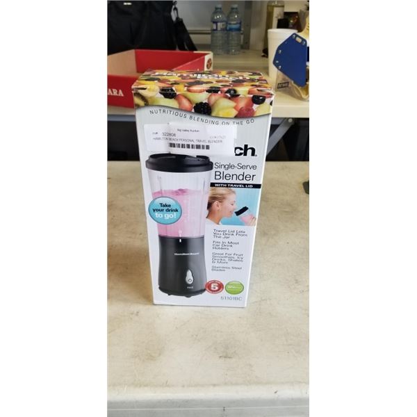 HAMILTON BEACH PERSONAL TRAVEL BLENDER - TESTED WORKING