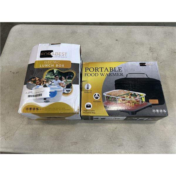 PORTABLE FOOD WARMER AND FORABEST ELECTRIC LUNCH BOX