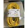 Image 1 : HEAVY DUTY LIGHTED 100 FOOT YELLOW EXTENSION CORD. 10AWG/3C