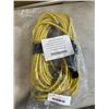 Image 1 : HEAVY DUTY LIGHTED 100 FT YELLOW 3 OUTLET EXTENSION CORD. 12AWG/3C