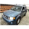 Image 4 : PARKSVILLE - 2011 FORD ESCAPE BLUE 183132 KMS - A83814-2