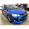Image 9 : PARKSVILLE - 2017 CHEVROLET SONIC BLUE 100696 KMS - 159511-3