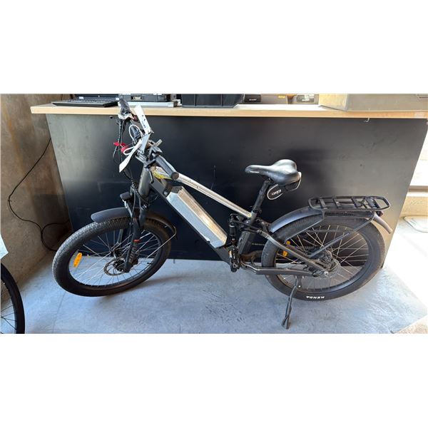GREY/SILVER PREMIUM 500W BAFANG FULL SUSPENSION 7-SPEED E-BIKE - NO BATTERY/KEY