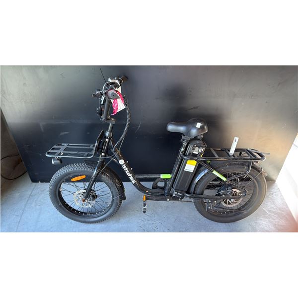 ISINWHEEL 7-SPEED STEP-THROUGH UTILITY E-BIKE BLACK LOW-STEP FRAME COMMUTER BIKE