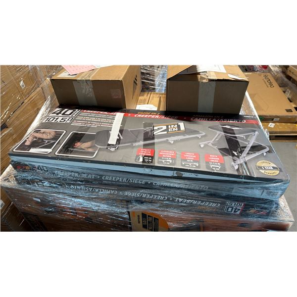 PERFORMANCE TOOL W85018 2-IN-1 Z-FRAME FOLDING CREEPER ROLLING SEAT 300-LB CAPACITY *IN BOX
