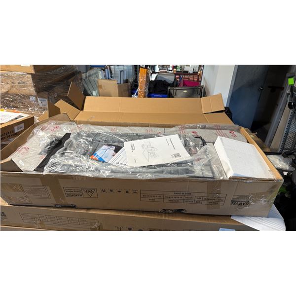 GARVEE QUEEN SIZE UPHOLSTERED PLATFORM BED FRAME DARK GREY 4 STORAGE DRAWERS HEADBOARD *IN BOX