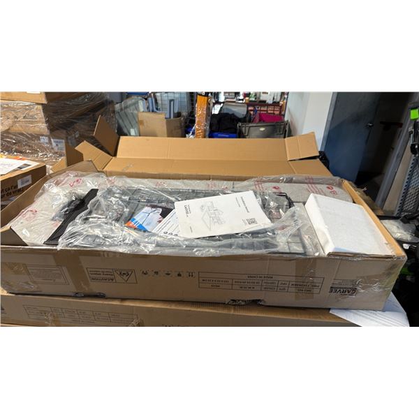 GARVEE QUEEN SIZE UPHOLSTERED PLATFORM BED FRAME DARK GREY 4 STORAGE DRAWERS HEADBOARD *IN BOX