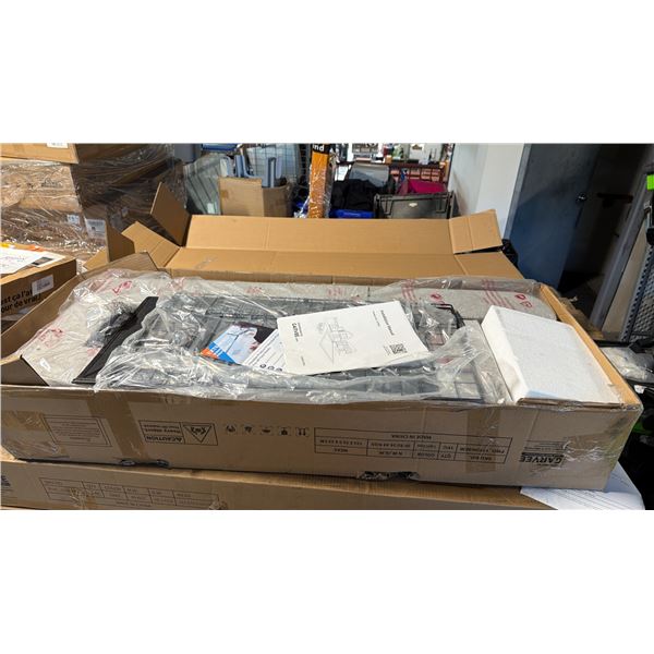 GARVEE QUEEN SIZE UPHOLSTERED PLATFORM BED FRAME DARK GREY 4 STORAGE DRAWERS HEADBOARD *IN BOX