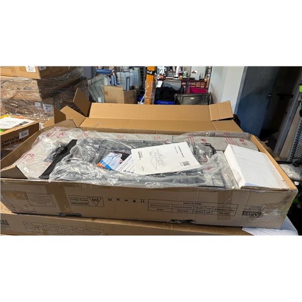 GARVEE QUEEN SIZE UPHOLSTERED PLATFORM BED FRAME DARK GREY 4 STORAGE DRAWERS HEADBOARD *IN BOX