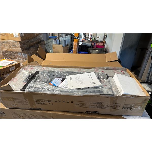 GARVEE QUEEN SIZE UPHOLSTERED PLATFORM BED FRAME DARK GREY 4 STORAGE DRAWERS HEADBOARD *IN BOX