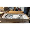 Image 1 : GARVEE QUEEN SIZE UPHOLSTERED PLATFORM BED FRAME DARK GREY 4 STORAGE DRAWERS HEADBOARD *IN BOX