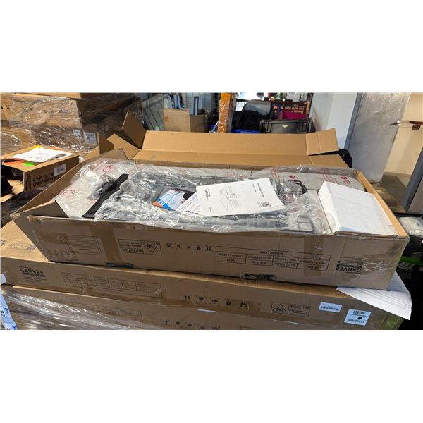 GARVEE QUEEN SIZE UPHOLSTERED PLATFORM BED FRAME DARK GREY 4 STORAGE DRAWERS HEADBOARD *IN BOX