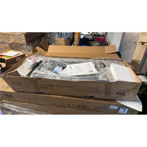 GARVEE QUEEN SIZE UPHOLSTERED PLATFORM BED FRAME DARK GREY 4 STORAGE DRAWERS HEADBOARD *IN BOX