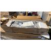 Image 1 : GARVEE QUEEN SIZE UPHOLSTERED PLATFORM BED FRAME DARK GREY 4 STORAGE DRAWERS HEADBOARD *IN BOX