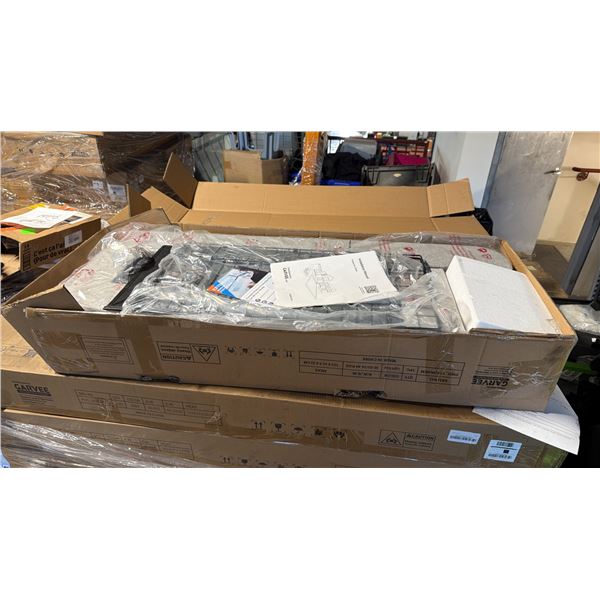 GARVEE QUEEN SIZE UPHOLSTERED PLATFORM BED FRAME DARK GREY 4 STORAGE DRAWERS HEADBOARD *IN BOX