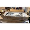 Image 1 : GARVEE QUEEN SIZE UPHOLSTERED PLATFORM BED FRAME DARK GREY 4 STORAGE DRAWERS HEADBOARD *IN BOX
