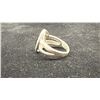 Image 2 : SILVER LADIES RING SET WITH ONYX & WHITE STONES (4.7G)
