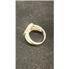 Image 3 : SILVER LADIES RING SET WITH ONYX & WHITE STONES (4.7G)