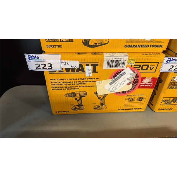 DEWALT DCK240C2 20V MAX BRUSHLESS LITHIUM-ION COMPACT DRILL AND IMPACT DRIVER COMBO KIT