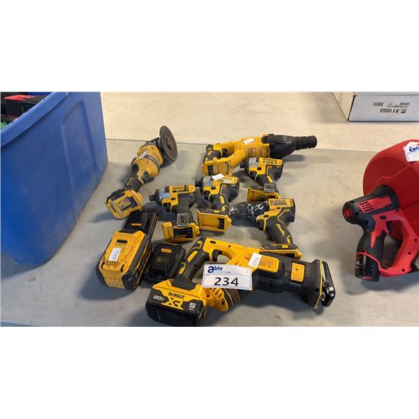 DEWALT 20V MAX XR 7-PIECE CORDLESS DRILL, ROTARY HAMMER, RECIPROCATING SAW AND MORE