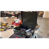 Image 3 : MILITARY SURPLUS HARD SHELL FOOTLOCKER, BACKPACK AND MISC TOOLS