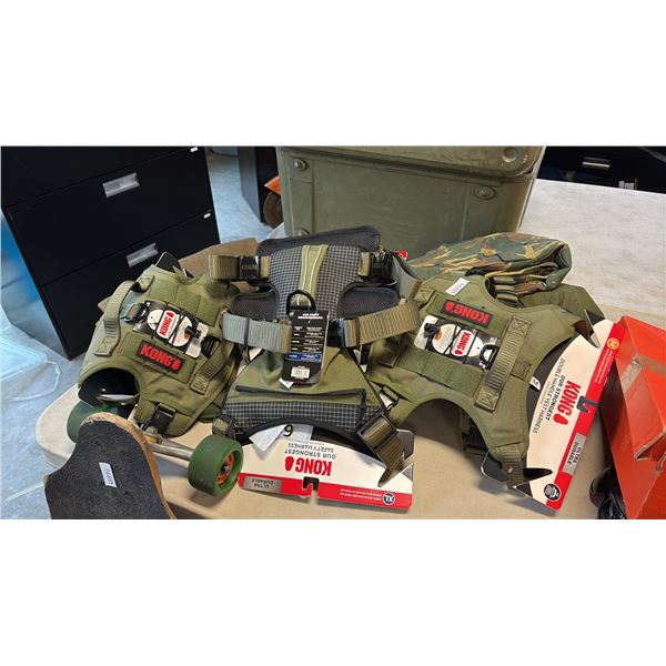 KONG HEAVY-DUTY DOG HARNESSES, MENS CAMO PANTS & MORE