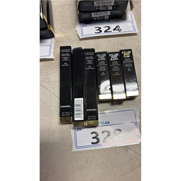3 LIP GLOSSES AND 3 LIPSTICKS