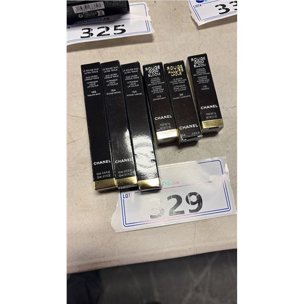 3 LIP GLOSSES AND 3 LIPSTICKS