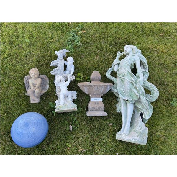 Outdoor Garden Statues, 5 Pieces