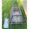 Image 3 : Rectangular Metal Fire Pit With Grill Tool Set