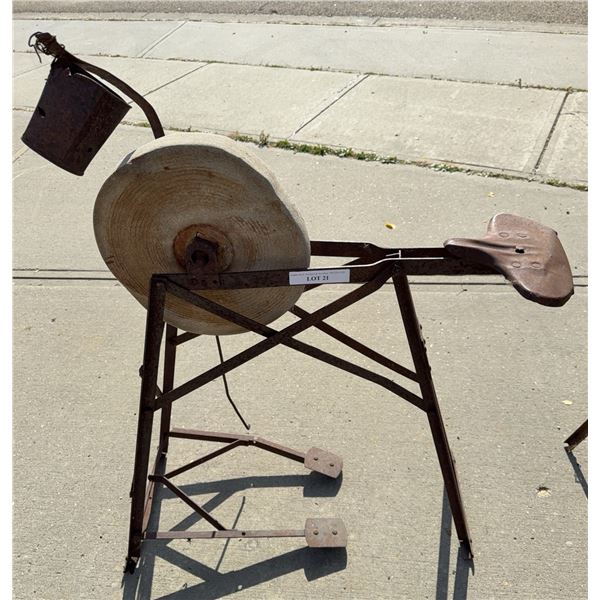 Pedal-Operated Sharpening Wheel Grinder