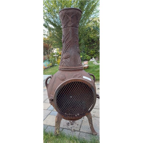 Cast Iron Outdoor Chiminea Patio Fireplace