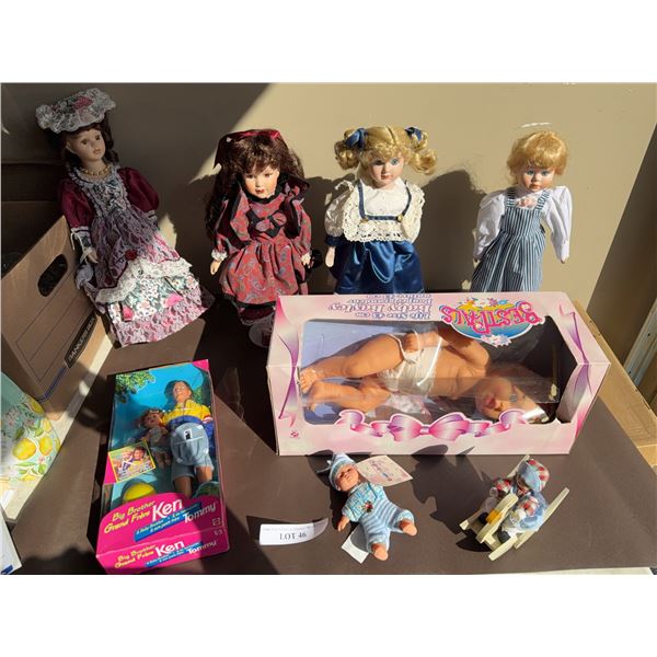 Dolls: Porcelain, Ken & Baby Tommy, Berenguer