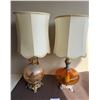 Image 1 : Ornate Glass Table Lamps with Shades