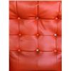 Image 4 : Orange Vinyl Recliner Chair with Tufted Back