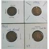 Image 1 : 69. 1901, 02, 05 & 07 Indian Head Cents. VF.