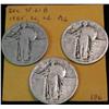 Image 1 : 147. 1925 & (2) 1926 Standing Liberty Quarters. AG.
